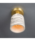 Osier flush fitting light Ceramic Black/White 11.5cm