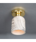 Osier flush fitting light Ceramic Black/White 11.5cm