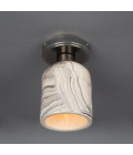 Osier flush fitting light Ceramic Black/White 11.5cm