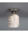 Osier flush fitting light Ceramic Black/White 11.5cm