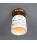 Osier flush fitting light Ceramic Black/White 11.5cm
