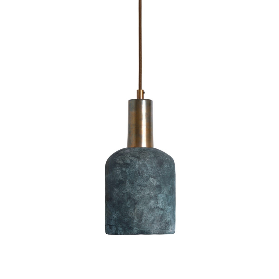 Osier Ceiling Lamp Ceramic Blue Earth 11.5cm