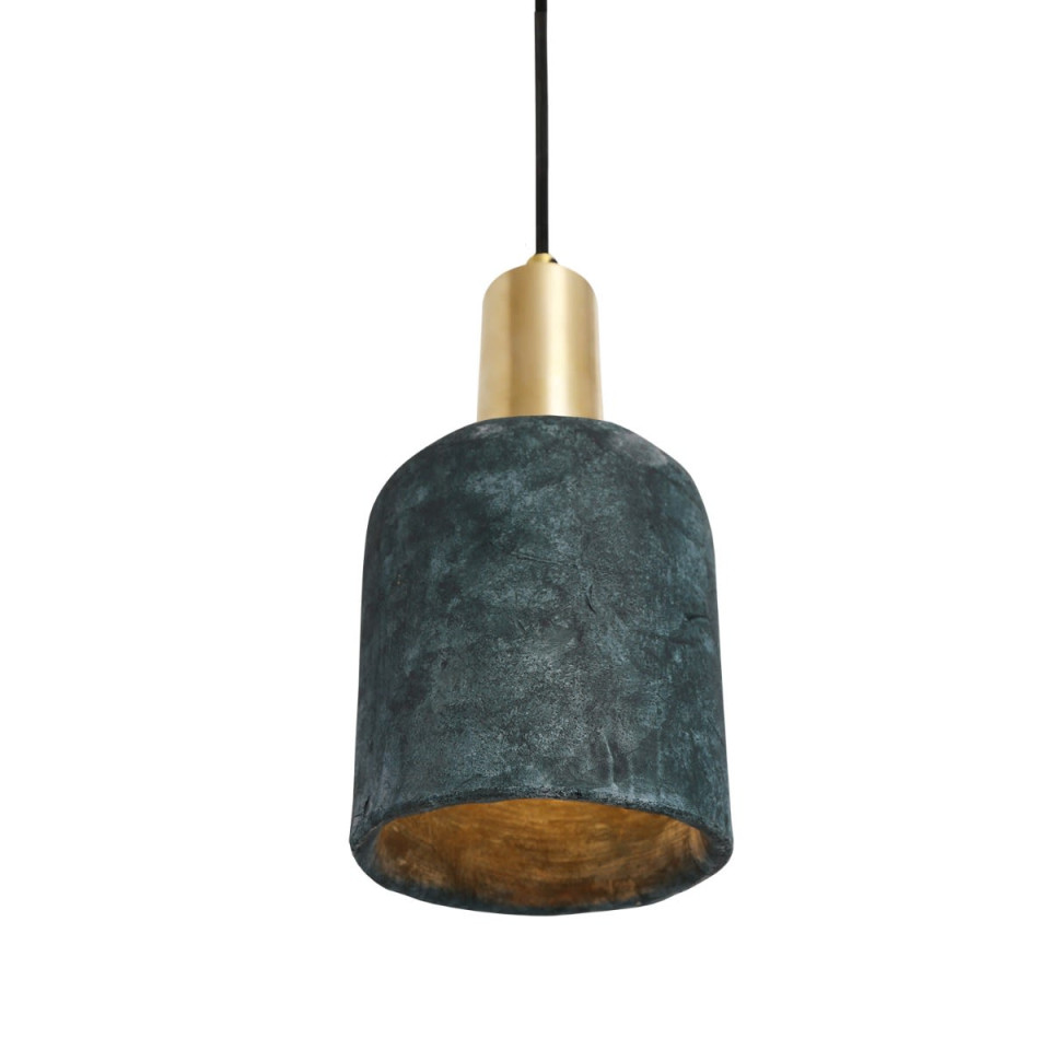 Osier Ceiling Lamp Ceramic Blue Earth 11.5cm