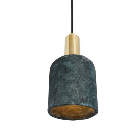 Osier Ceiling Lamp Ceramic Blue Earth 11.5cm