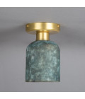 Osier flush fitting light Ceramic Blue Earth 11.5cm
