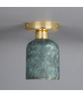 Osier flush fitting light Ceramic Blue Earth 11.5cm