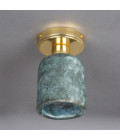 Osier flush fitting light Ceramic Blue Earth 11.5cm