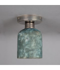 Osier flush fitting light Ceramic Blue Earth 11.5cm