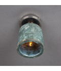 Osier flush fitting light Ceramic Blue Earth 11.5cm