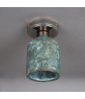 Osier flush fitting light Ceramic Blue Earth 11.5cm