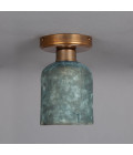 Osier flush fitting light Ceramic Blue Earth 11.5cm