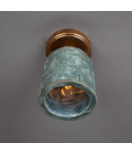 Osier flush fitting light Ceramic Blue Earth 11.5cm