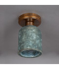 Osier flush fitting light Ceramic Blue Earth 11.5cm