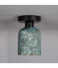Osier flush fitting light Ceramic Blue Earth 11.5cm