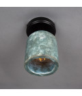 Osier flush fitting light Ceramic Blue Earth 11.5cm