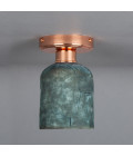 Osier flush fitting light Ceramic Blue Earth 11.5cm