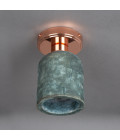 Osier flush fitting light Ceramic Blue Earth 11.5cm