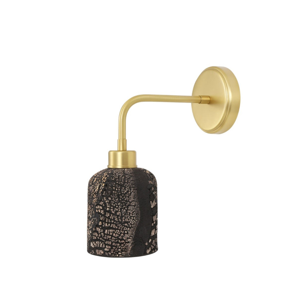 Osier vägglampa keramik svart lera 31cm