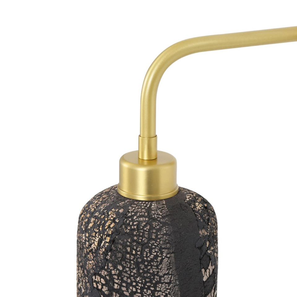 Osier vägglampa keramik svart lera 31cm