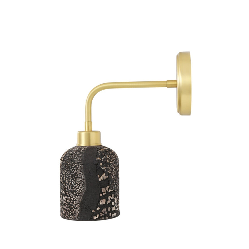 Osier vägglampa keramik svart lera 31cm