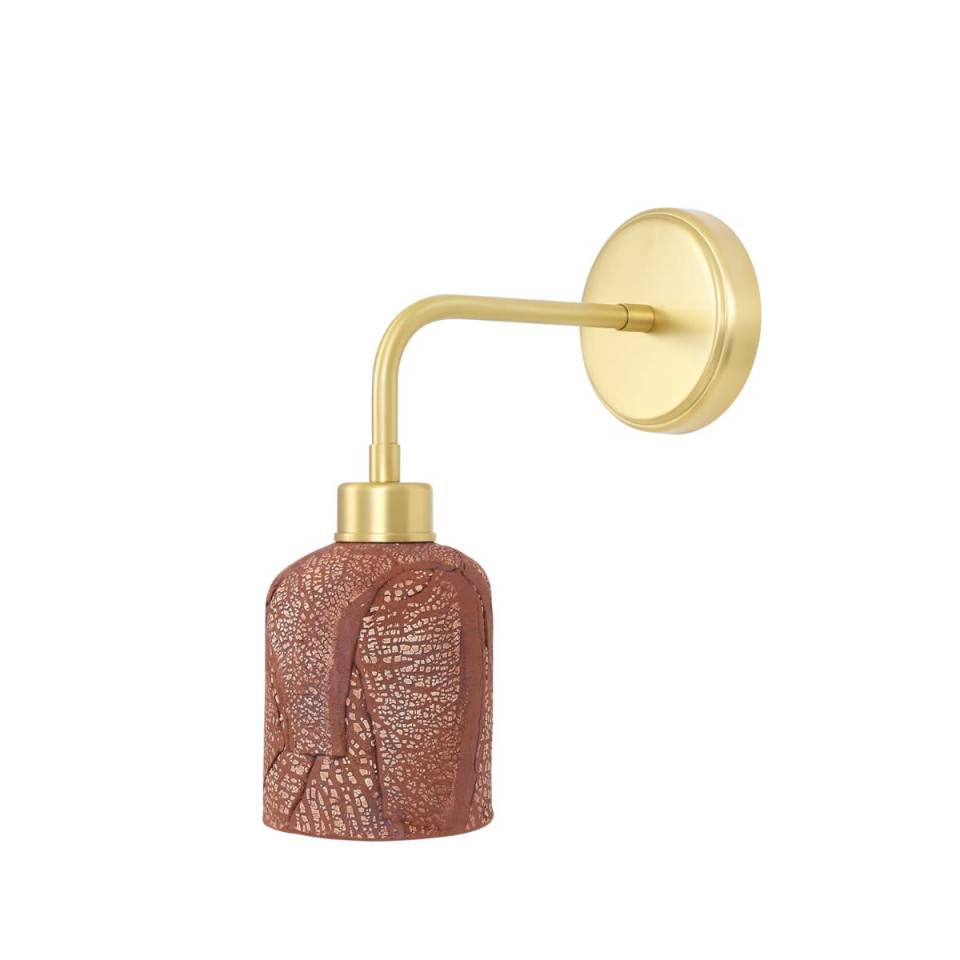Osier vägglampa keramik röd järn 31cm