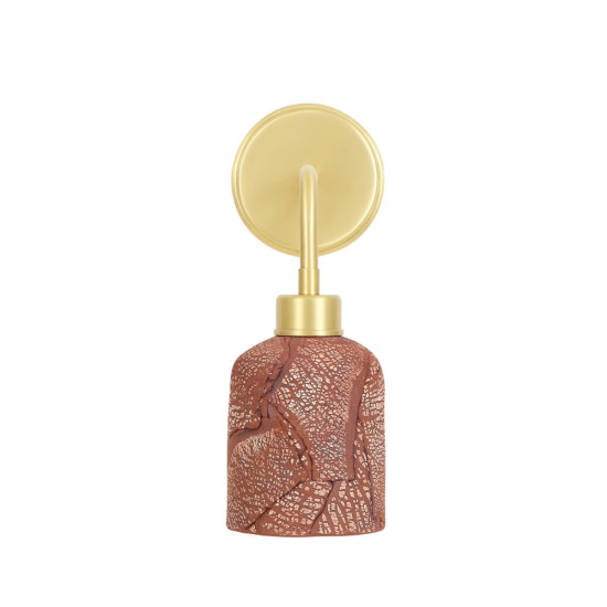 Osier vägglampa keramik röd järn 31cm