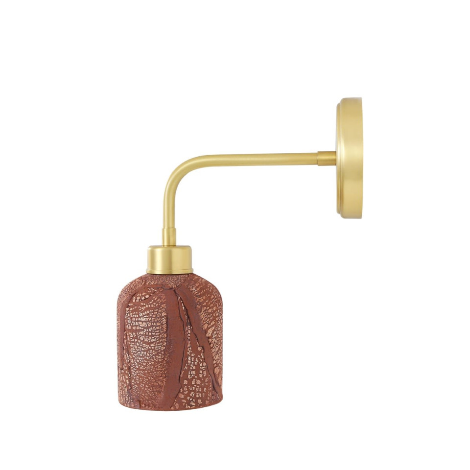 Osier vägglampa keramik röd järn 31cm