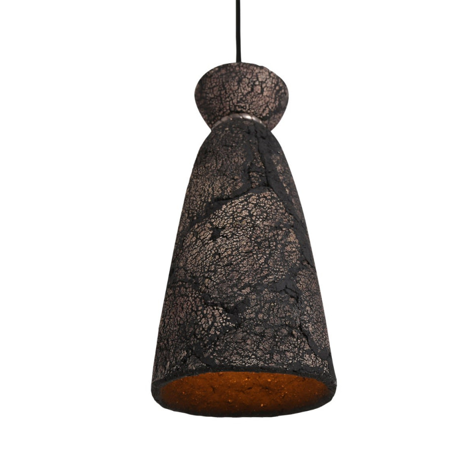 Pando Ceiling Lamp Ceramic Black Clay 14cm