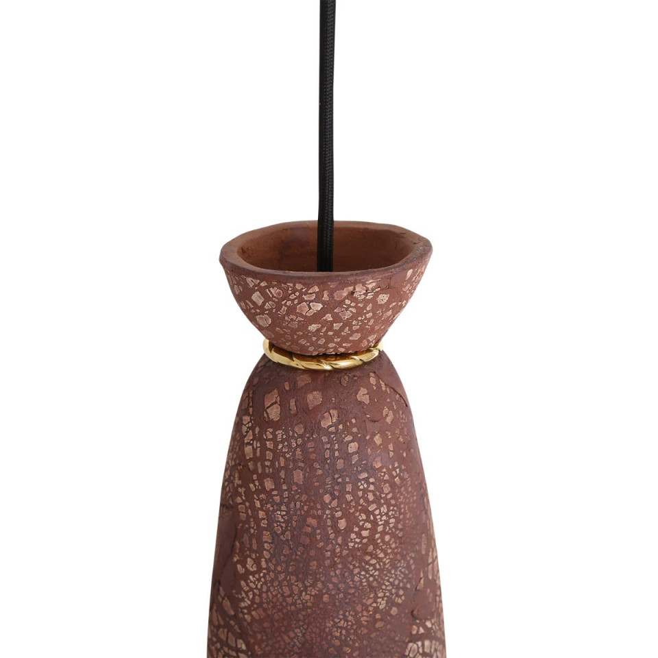 Pando Ceiling Lamp Ceramic Red Iron 14cm