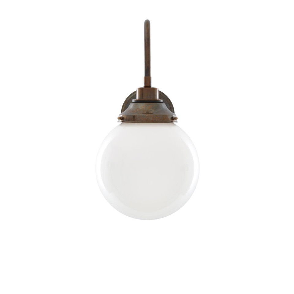 Pelagia Swan Neck Bathroom Wall Lamp Opal 40cm IP44