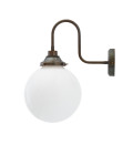 Pelagia Swan Neck Bathroom Wall Lamp Opal 45cm IP44