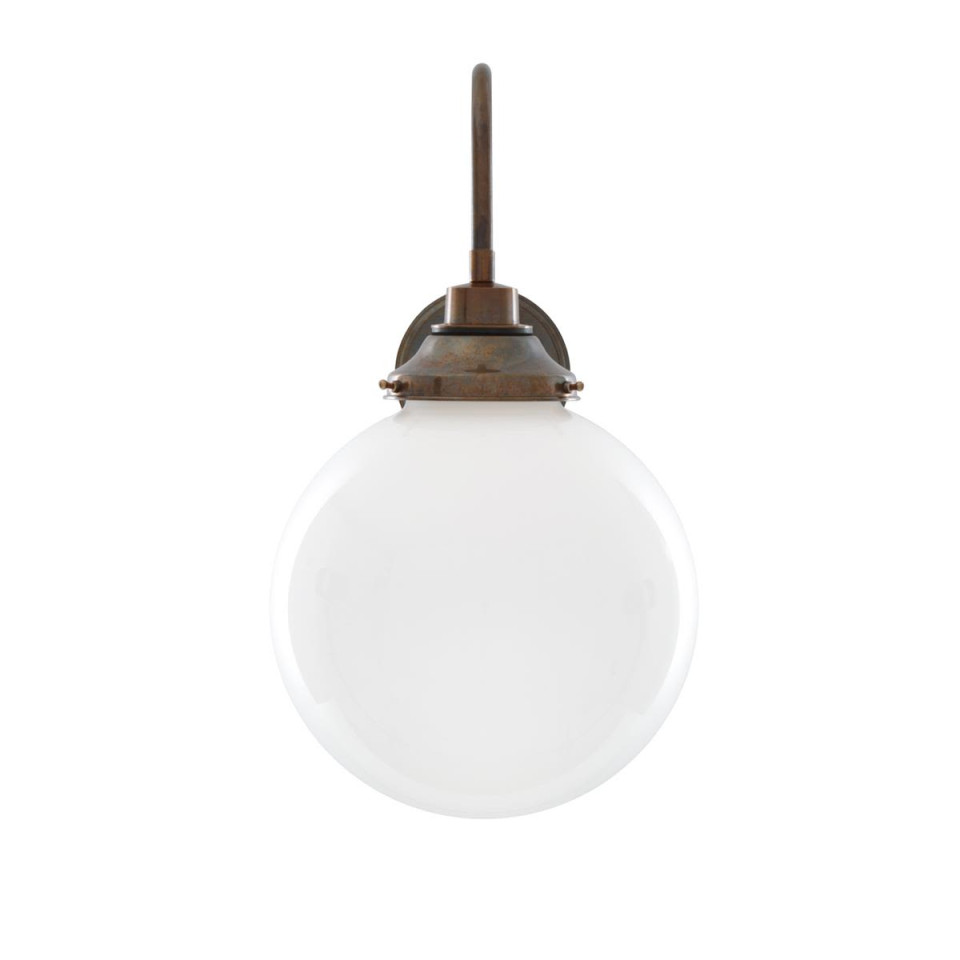 Pelagia Swan Neck Bathroom Wall Lamp Opal 45cm IP44