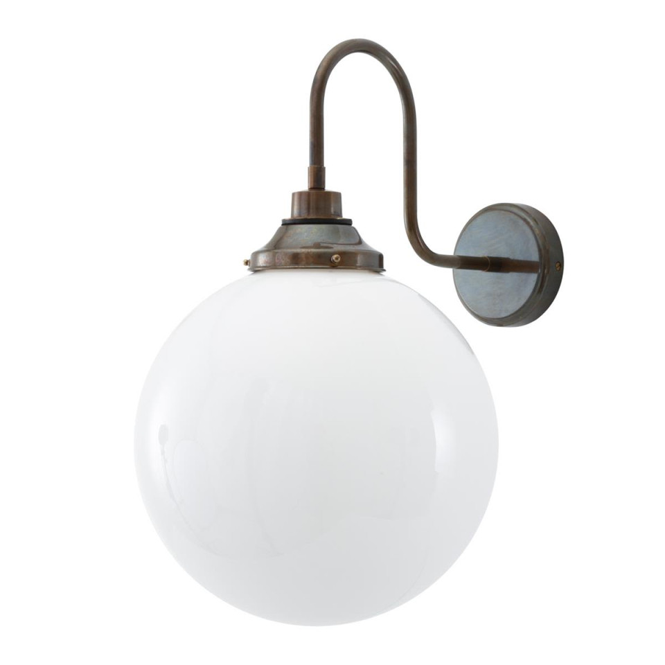 Pelagia Swan Neck Bathroom Wall Lamp Opal 50cm IP44