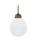 Pelagia Swan Neck Bathroom Wall Lamp Opal 50cm IP44