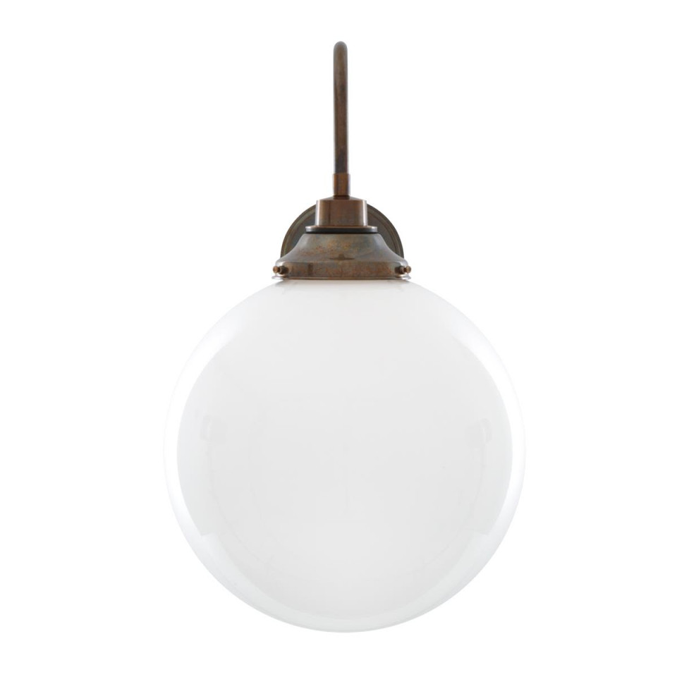 Pelagia Swan Neck Bathroom Wall Lamp Opal 50cm IP44