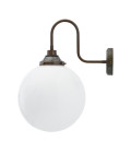 Pelagia Swan Neck Bathroom Wall Lamp Opal 50cm IP44