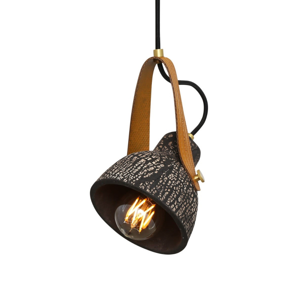 Pera Ceiling Lamp Ceramic Black Clay 13.5cm