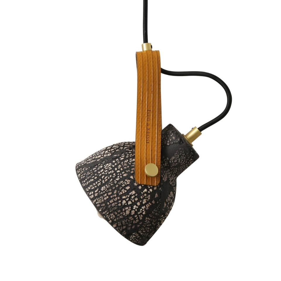 Pera Ceiling Lamp Ceramic Black Clay 13.5cm