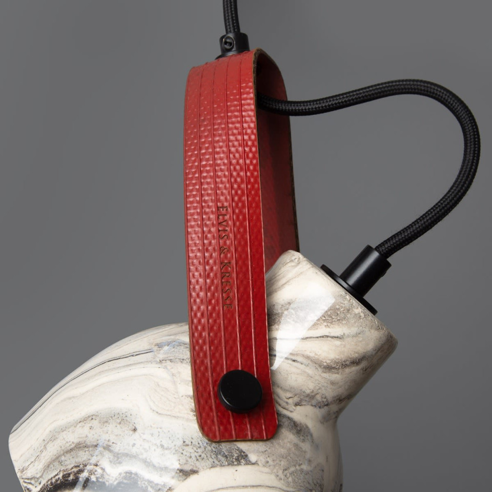 Pera Ceiling Lamp Ceramic Black/White 13.5cm