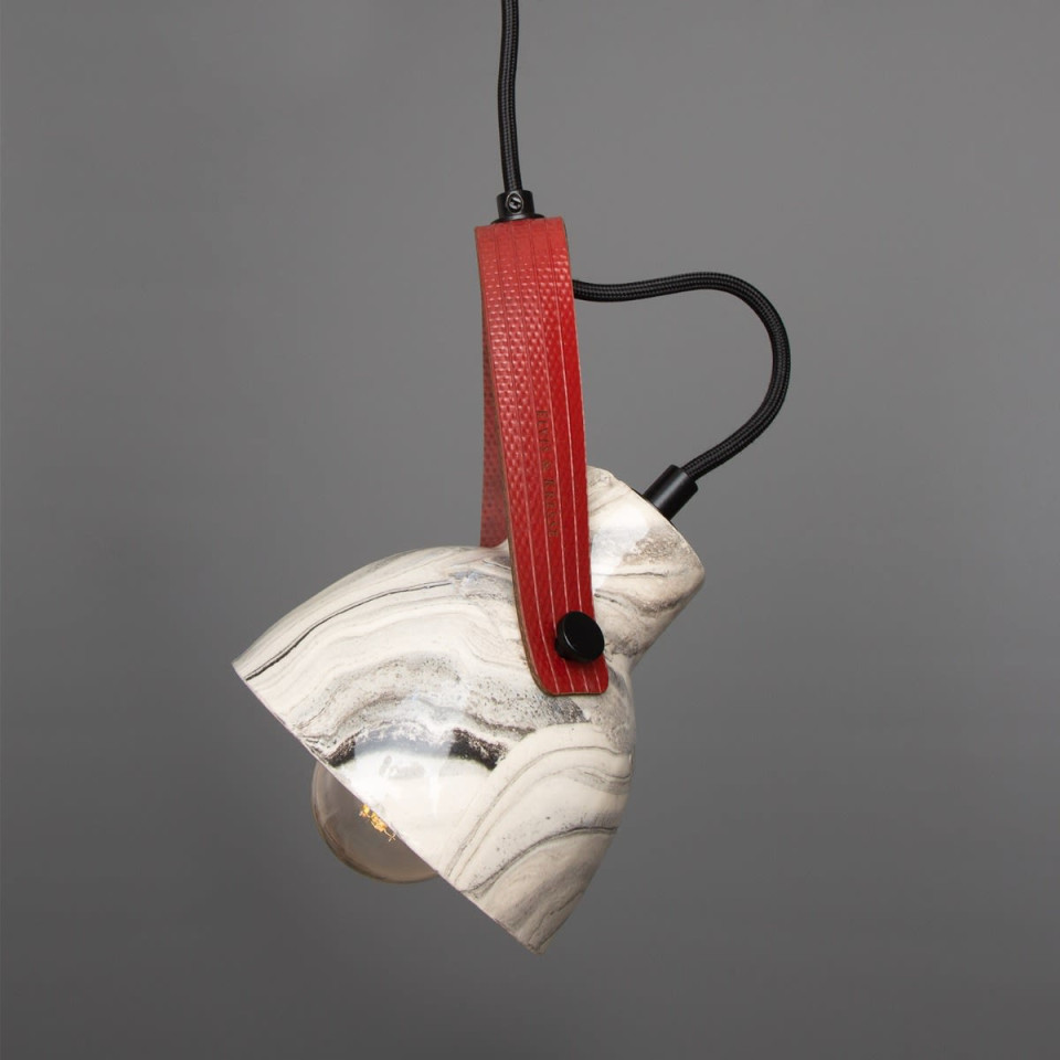 Pera Ceiling Lamp Ceramic Black/White 13.5cm
