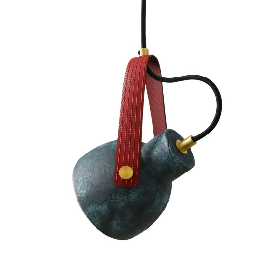 Pera Ceiling Lamp Ceramic Blue Earth 13.5cm