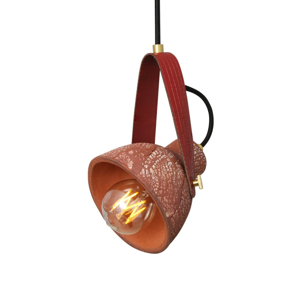 Pera Ceiling Lamp Ceramic Red Iron 13.5cm