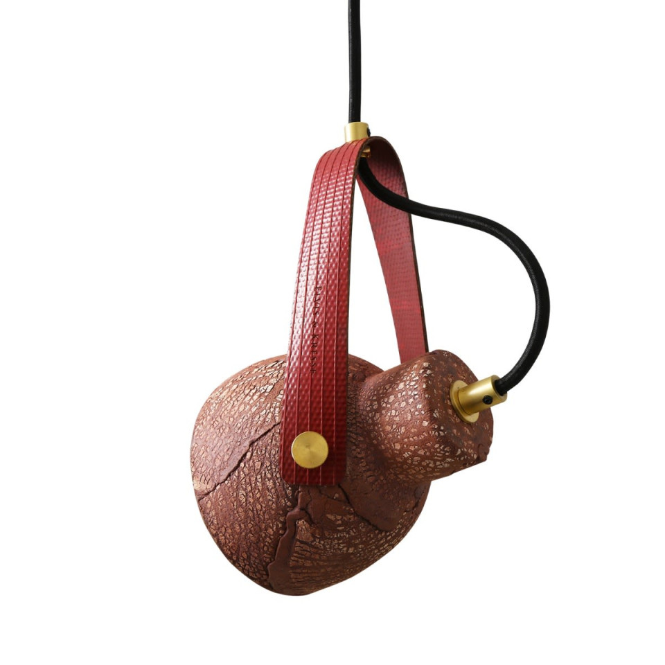 Pera Ceiling Lamp Ceramic Red Iron 13.5cm