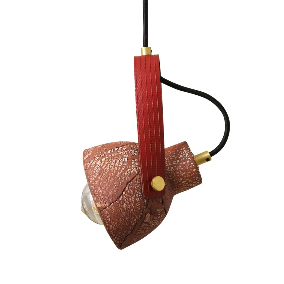 Pera Ceiling Lamp Ceramic Red Iron 13.5cm