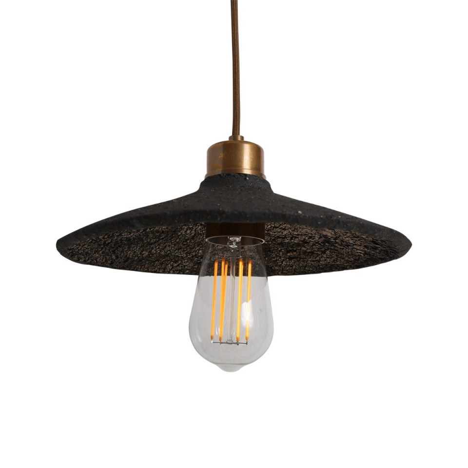 Pyrus Ceiling Lamp Ceramic Black Clay 28cm