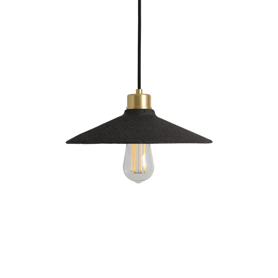 Pyrus Ceiling Lamp Ceramic Black Clay 28cm