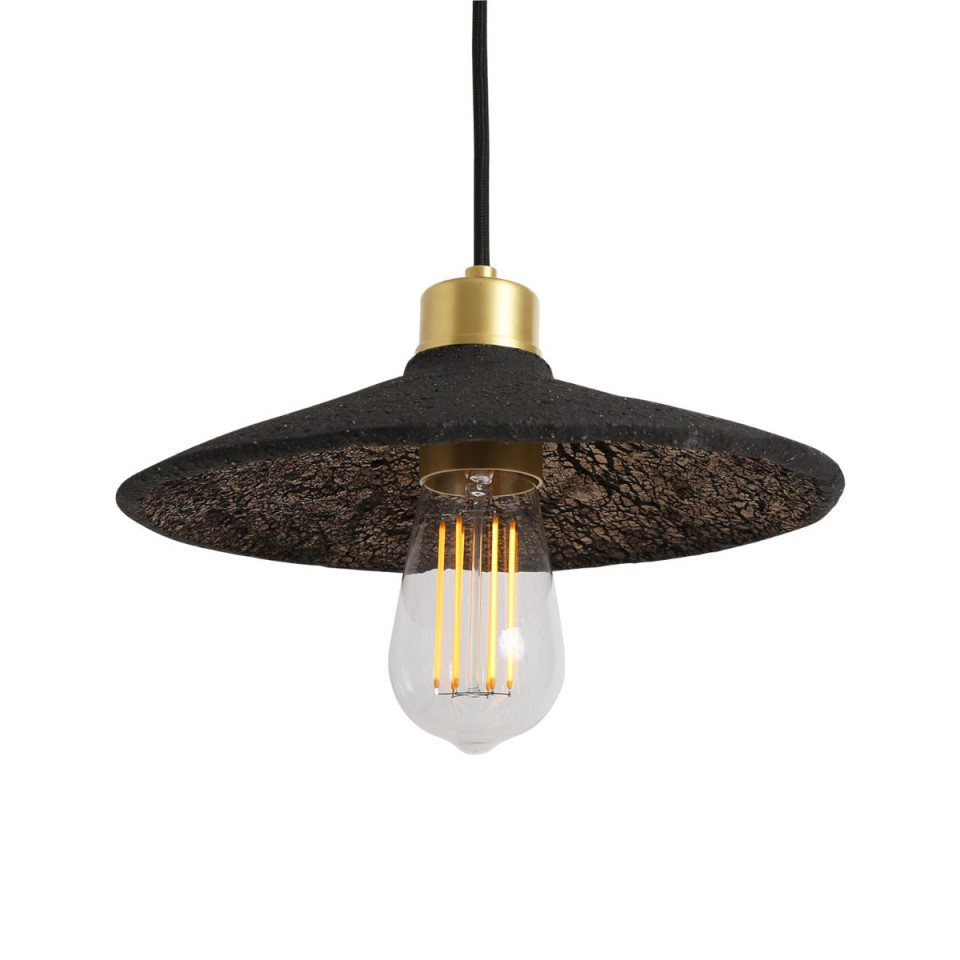 Pyrus Ceiling Lamp Ceramic Black Clay 28cm