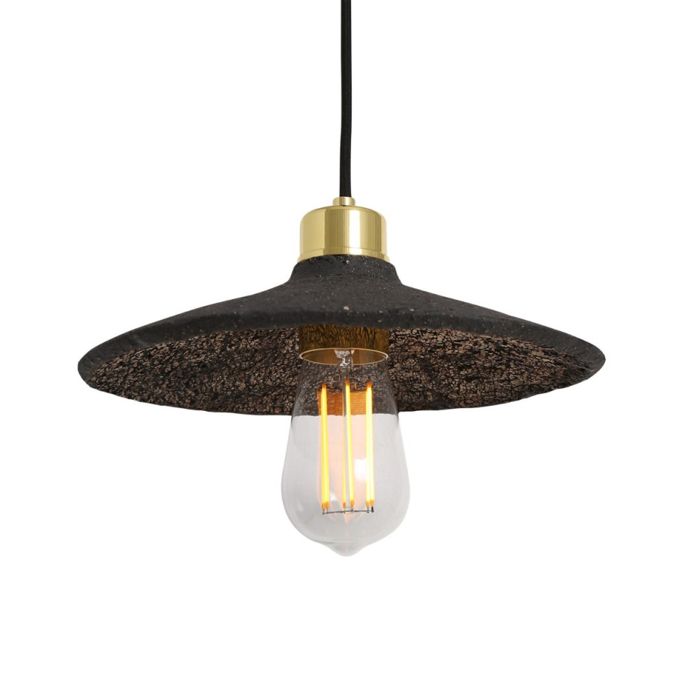 Pyrus Ceiling Lamp Ceramic Black Clay 28cm