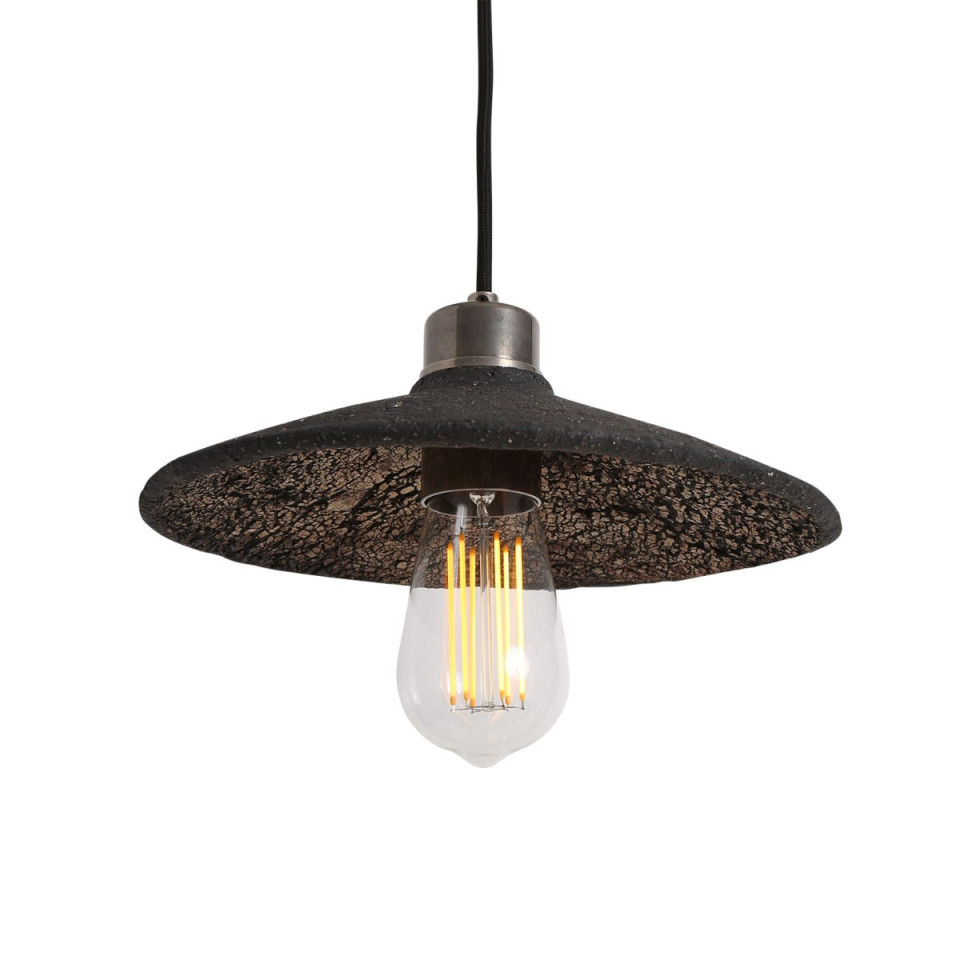 Pyrus Ceiling Lamp Ceramic Black Clay 28cm