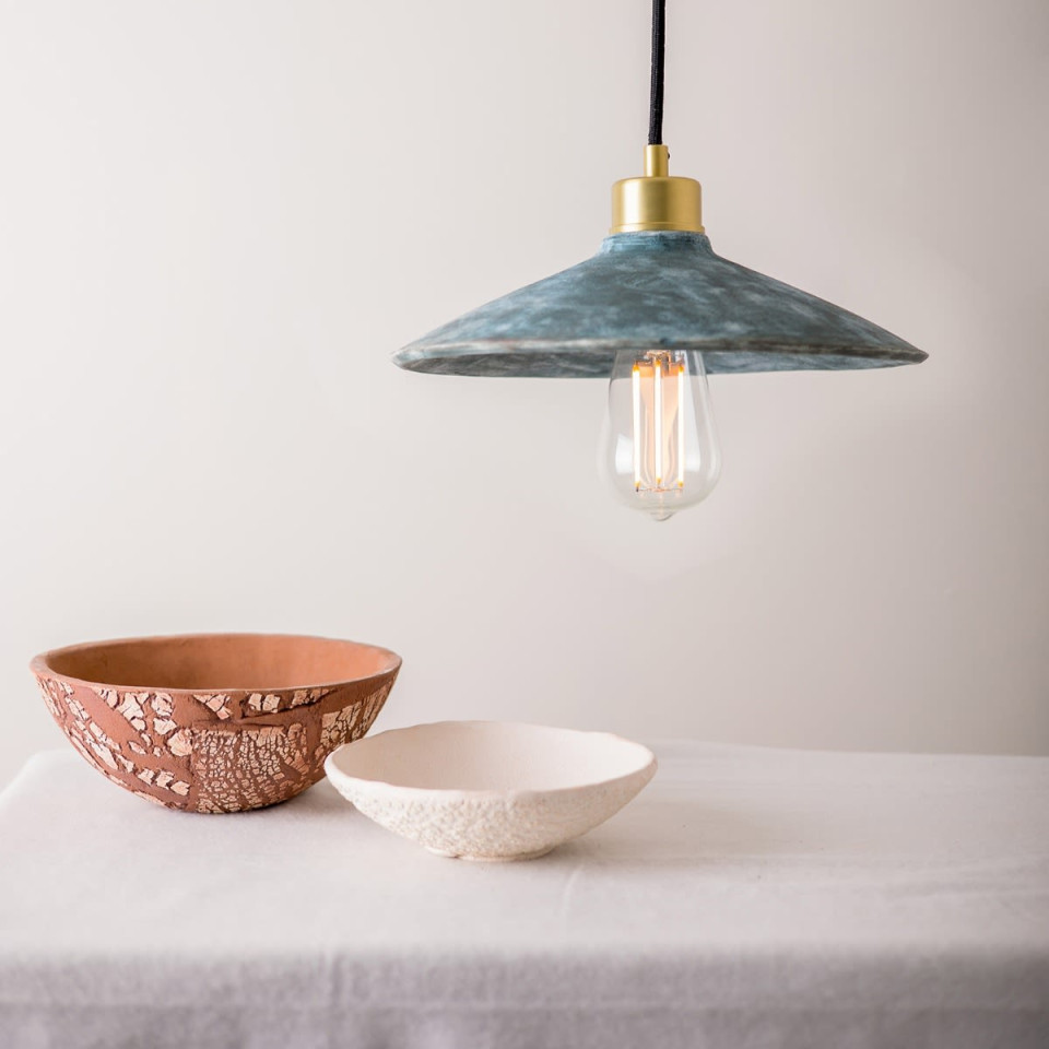 Pyrus Ceiling Lamp Ceramic Blue Earth 28cm